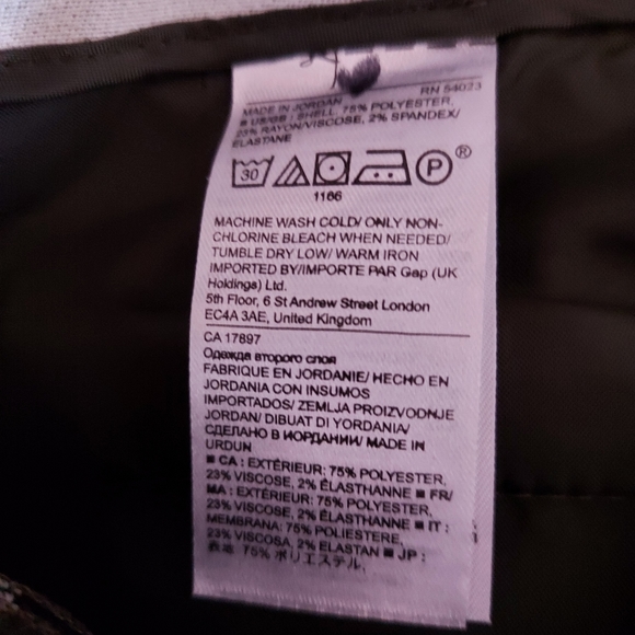 NWT Banana Republic Olive and cool mint dress capri - Picture 4 of 7